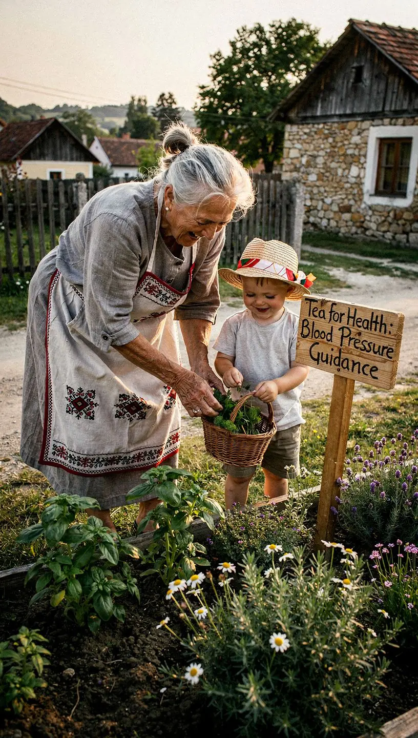 Gyógytea készítése a vérnyomás csökkentésére, friss gyógynövényekből.